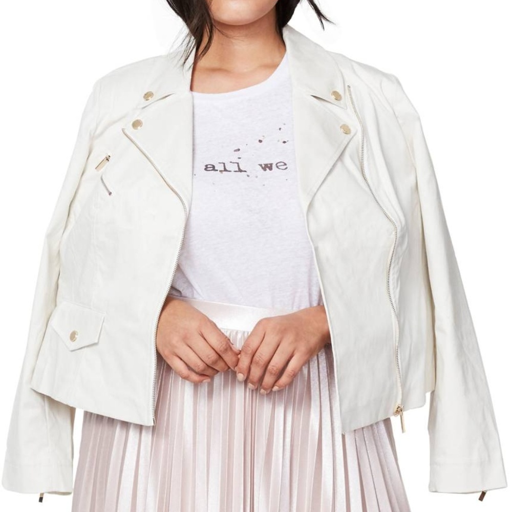 RACHEL RACHEL ROY Stretch Cotton Moto Jacket - Picture 2 of 5